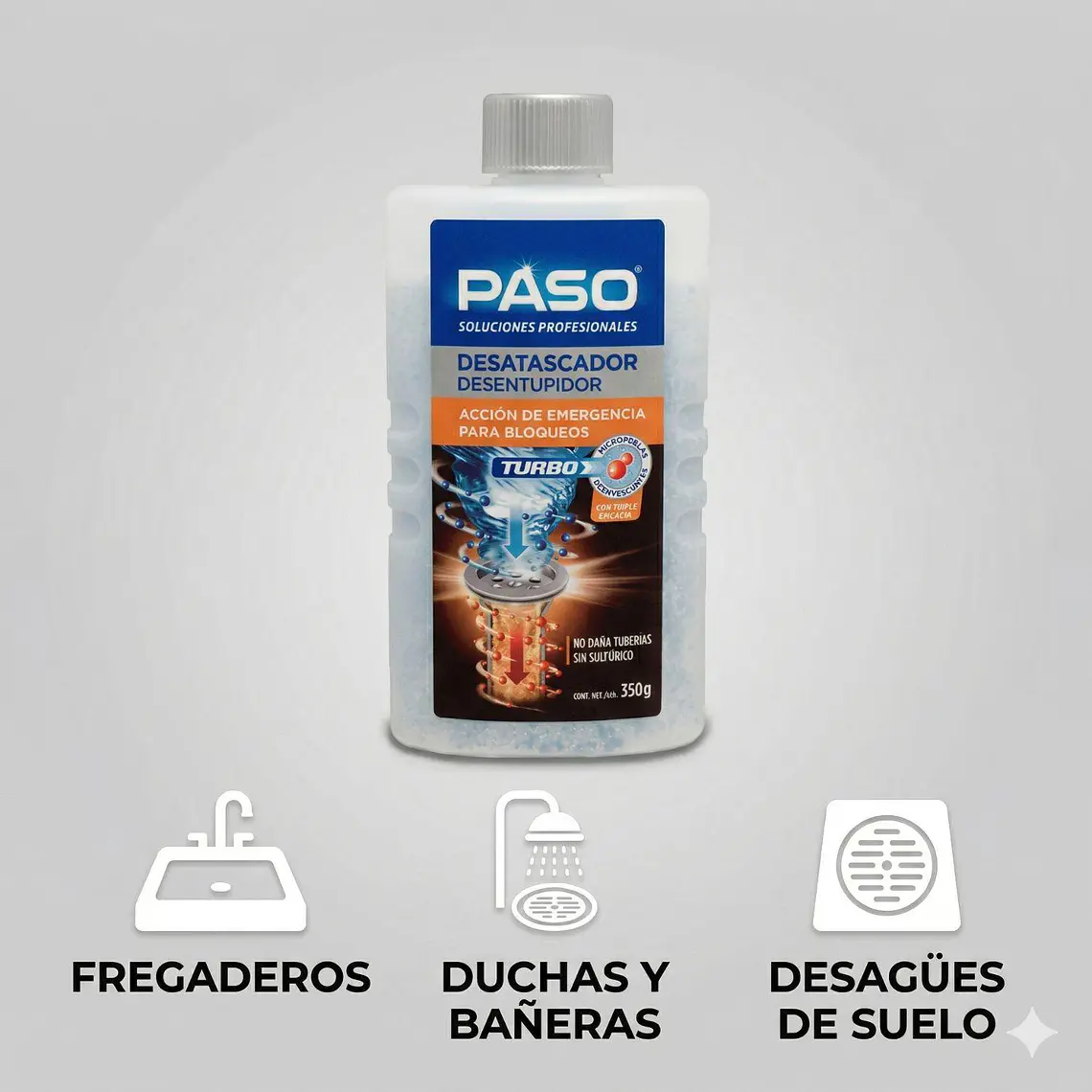 Desatascador Para Tuberias 350gr 3