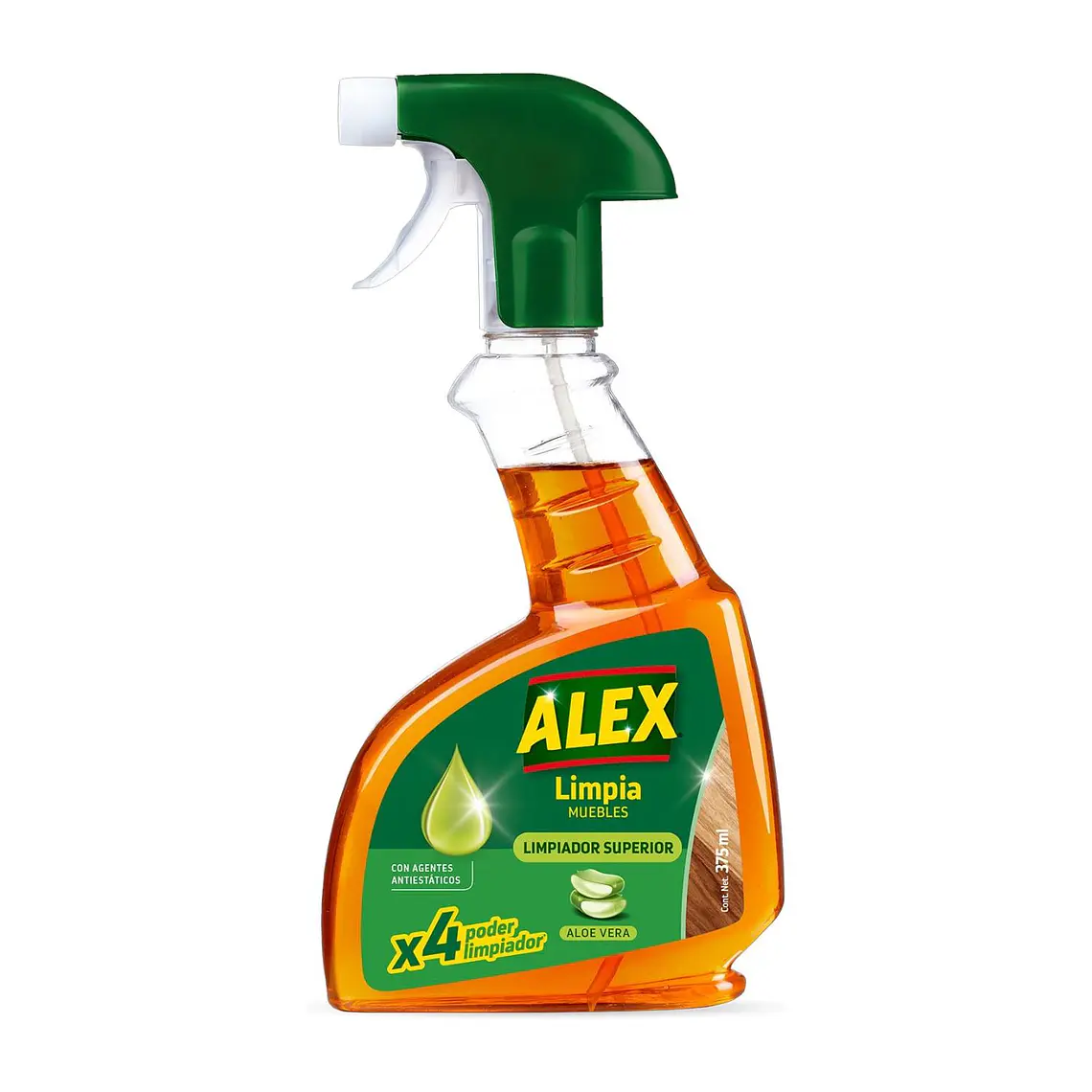 Limpiador Muebles Gatillo Alex Aloe Vera 375ml Sin Rastros 1