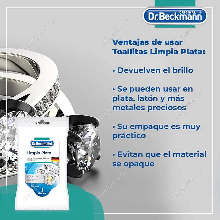 Toallitas para Plata y Metales Dr. Beckmann 12 Un 5