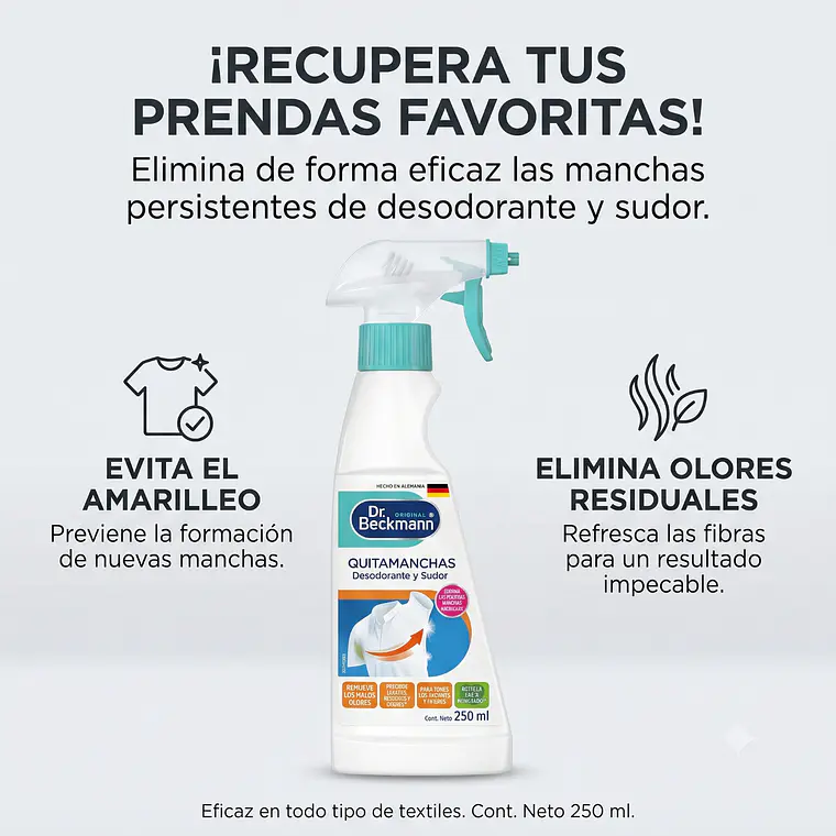 Quitamanchas Desodorante Y Sudor 250ml 2