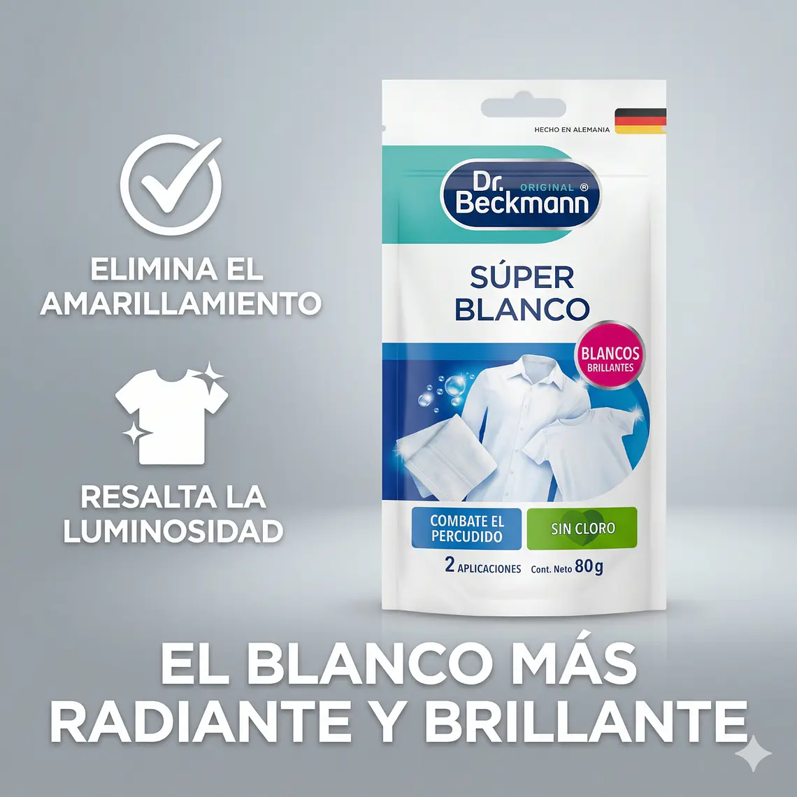 Blanqueador En Polvo Dr. Beckmann Super Blanco 80 G 2