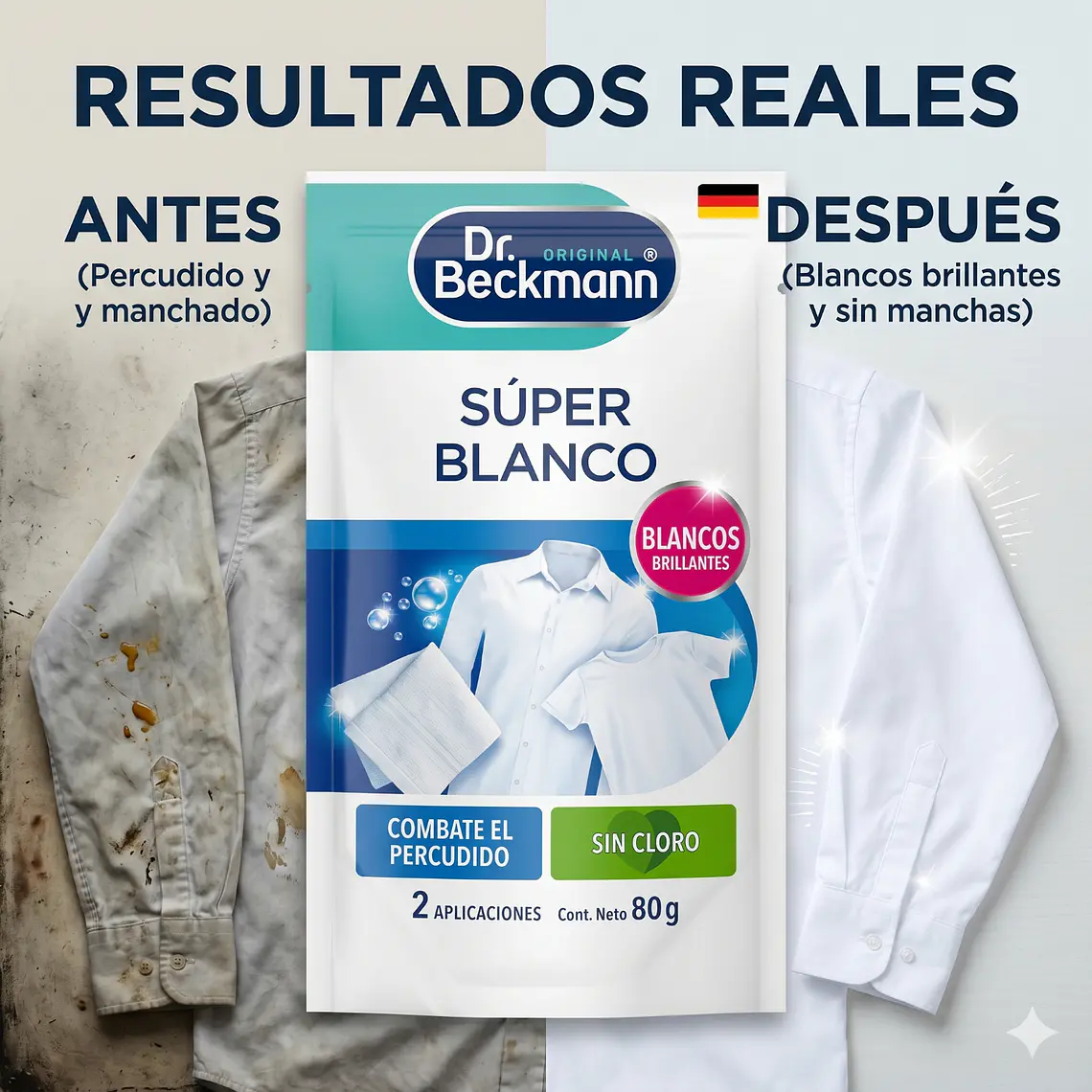 Blanqueador En Polvo Dr. Beckmann Super Blanco 80 G 5