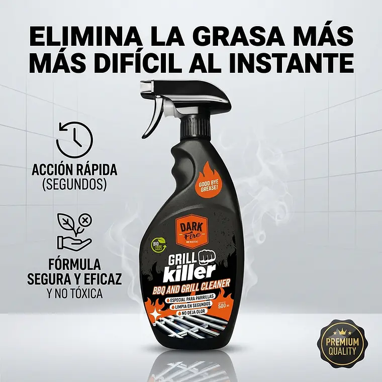Limpiador Parrillas Antigrasa Dark Fire 500ml 2