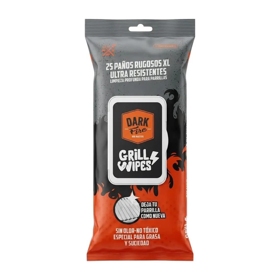 Paños Limpieza Parrilla Dark Fire Grill Wipes XL 25 Und 1