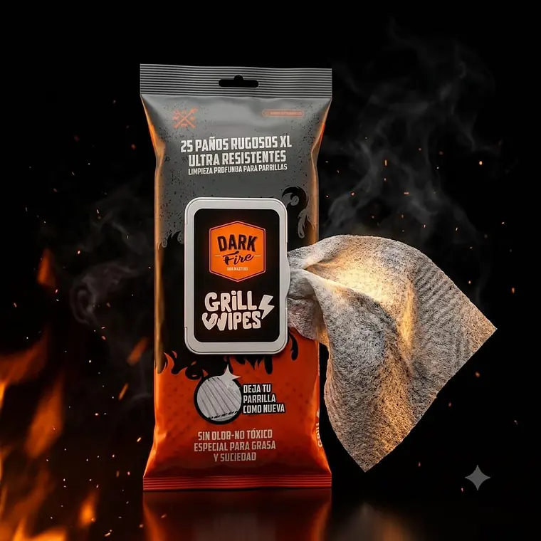 Paños Limpieza Parrilla Dark Fire Grill Wipes XL 25 Und 7