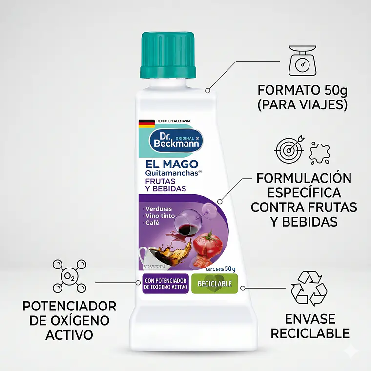 Quitamanchas Vino Tinto Cafe Frutas Dr Beckmann 50g 5