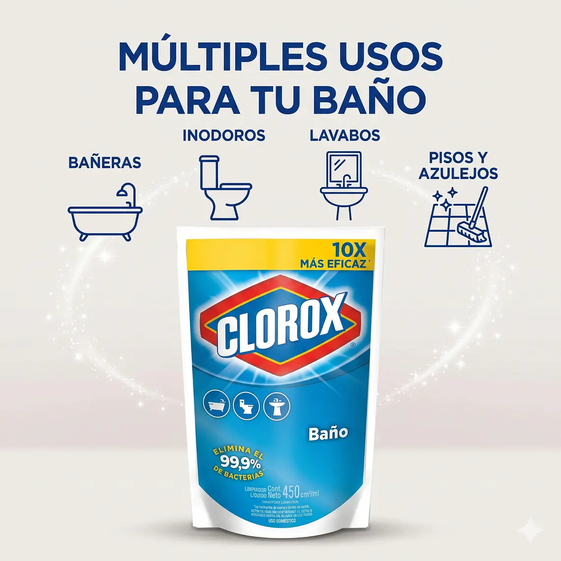 Recarga Limpiador de Baño Doypack 450 ml 3