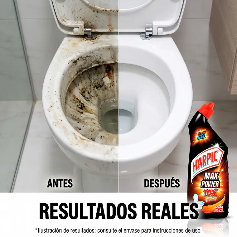 Limpiador Inodoro Harpic Power Ultra Desinfectante 750 ml 5