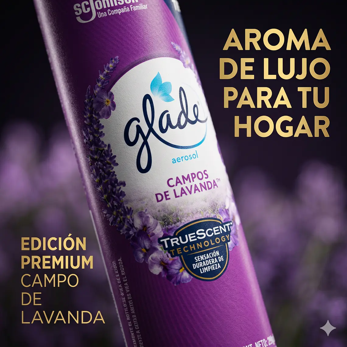 Aromatizante Ambiental Glade Campos De Lavanda 360ml 6