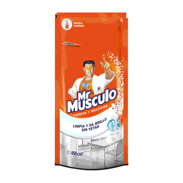 Limpia Vidrios Multiuso Mr Musculo Repuesto 450ml 1