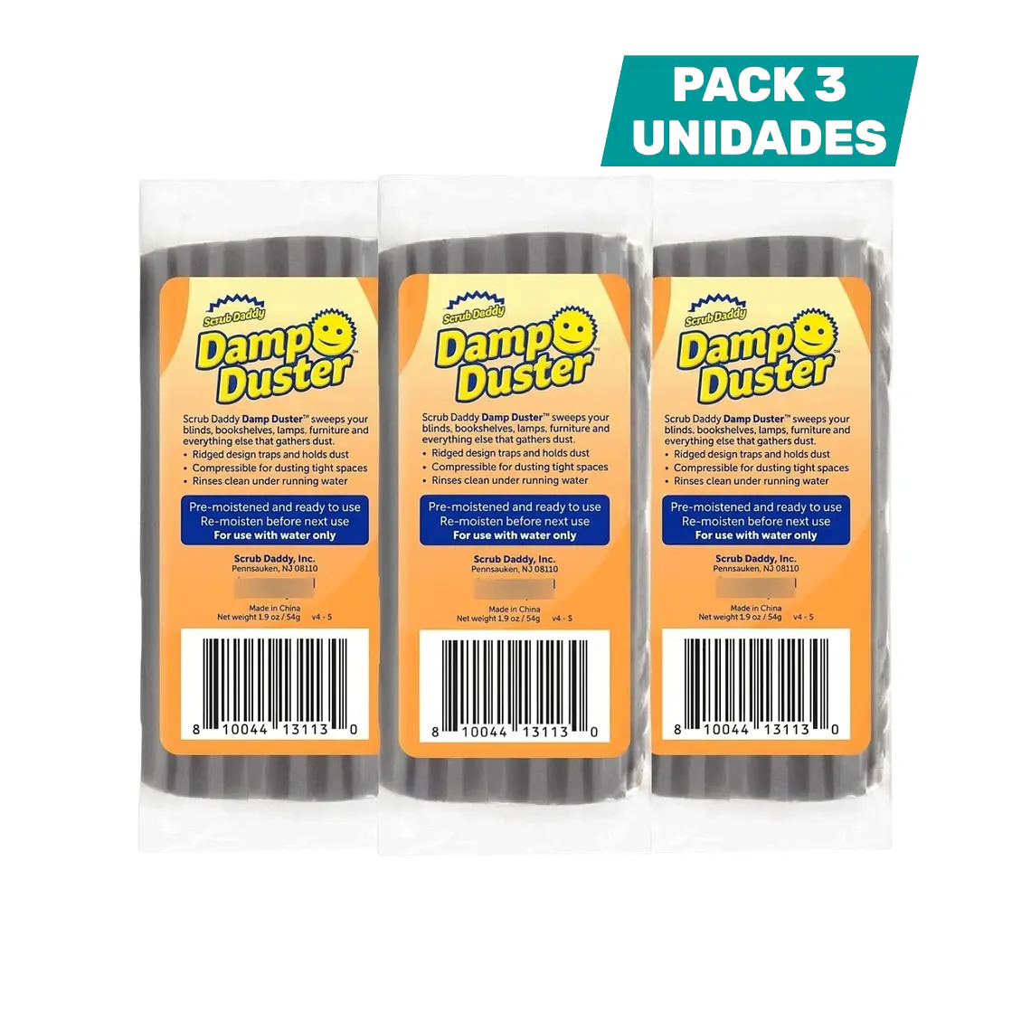 Pack 3 Esponjas Atrapa Polvo Damp Duster Scrub Daddy 2