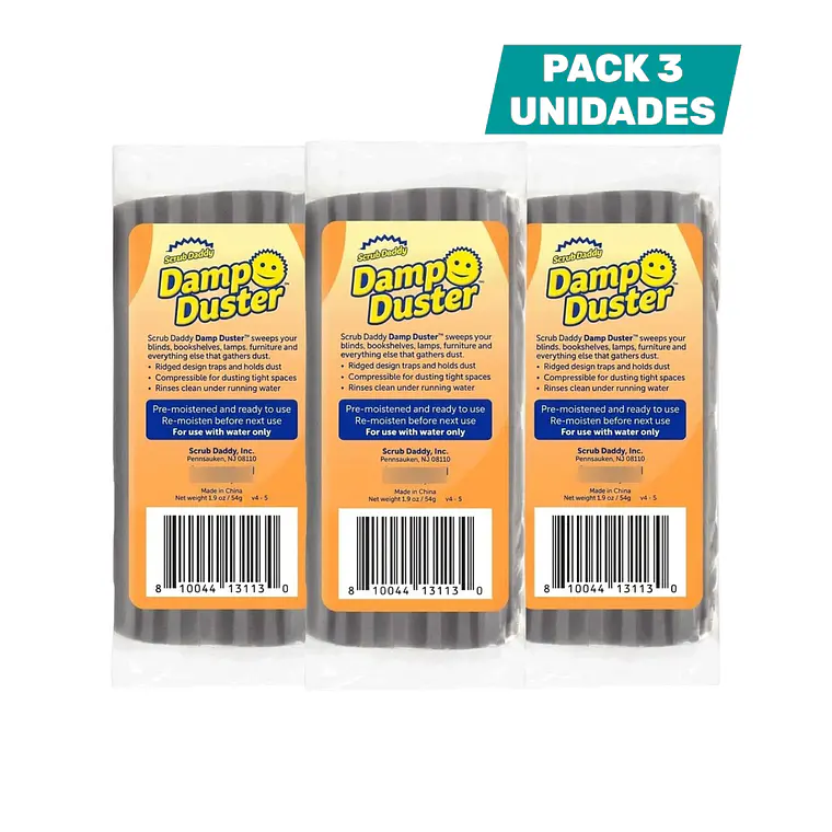 Pack 3 Esponjas Atrapa Polvo Damp Duster Scrub Daddy 2