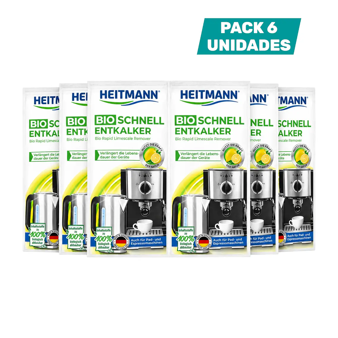 Pack 6 Descalcificador Bio Heitmann Cafeteras 2