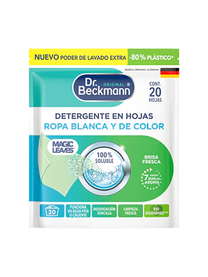 Detergente Ecologico En Hojas Dr Beckmann 20 Un