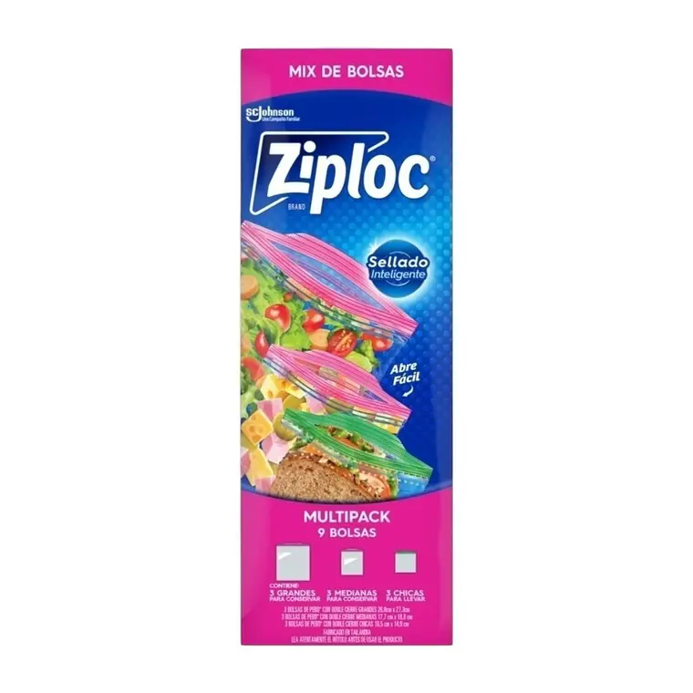 Bolsas Hermeticas Ziploc Multipack Mix 9 Bolsas 1