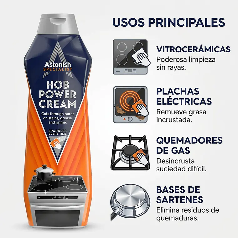 Limpiador Vitroceramica Astonish Crema 500ml 3