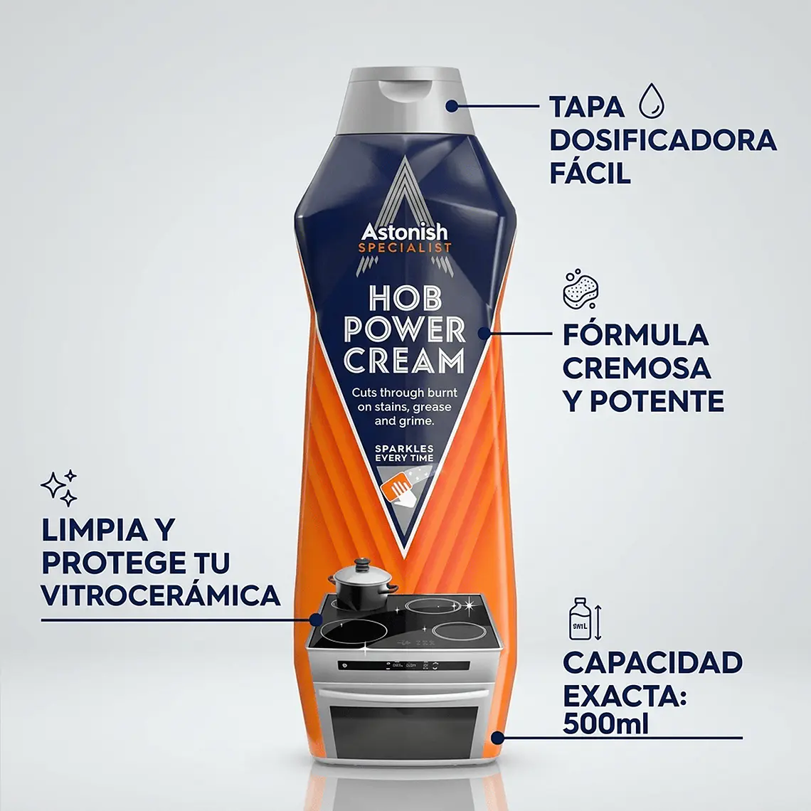 Limpiador Vitroceramica Astonish Crema 500ml 4