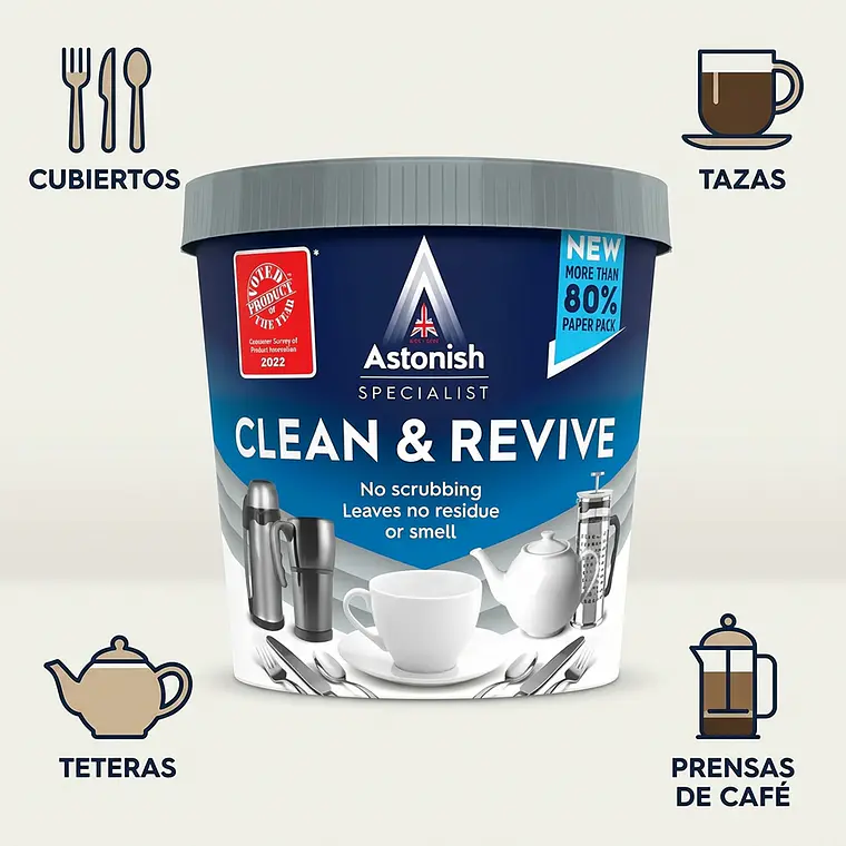 Quitamanchas Tazas Termos Astonish Polvo 350g 4
