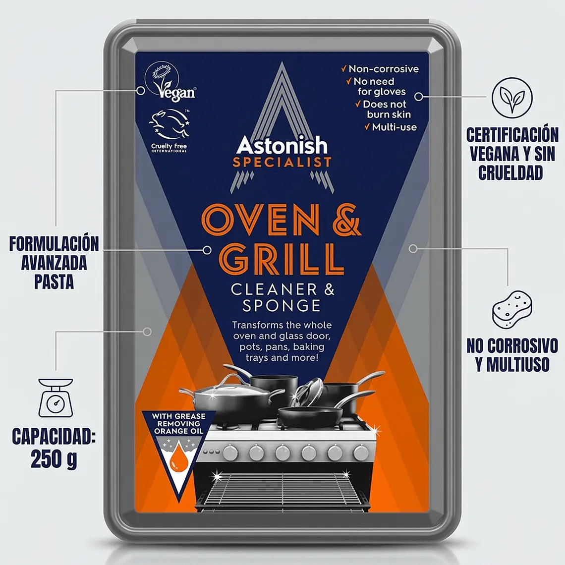 Pasta Limpiadora Horno Astonish 250g Vegano 4