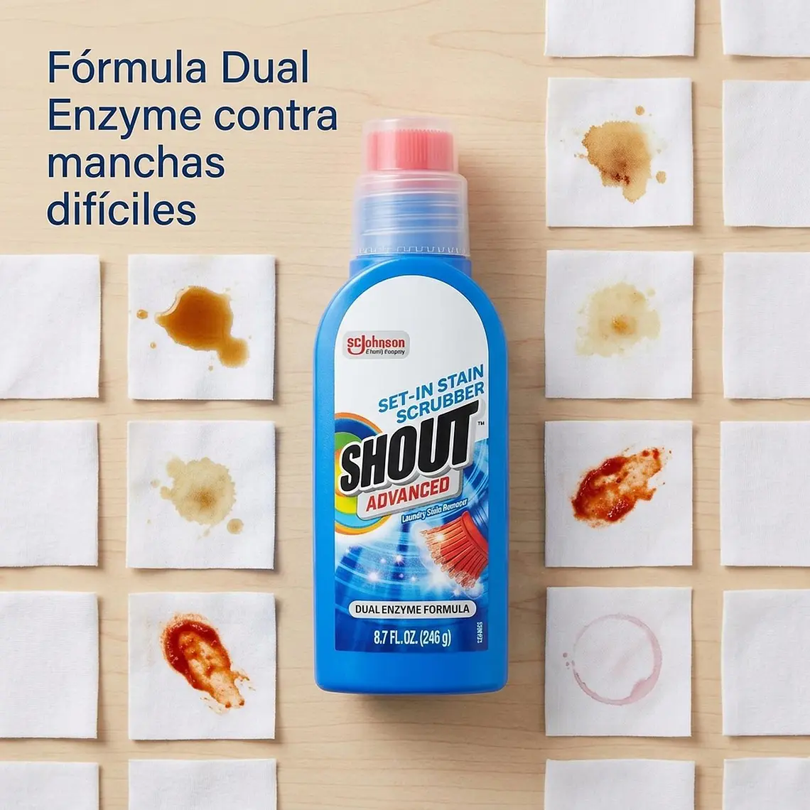 Shout Quitamanchas Ropa Gel Con Cepillo 246g 5