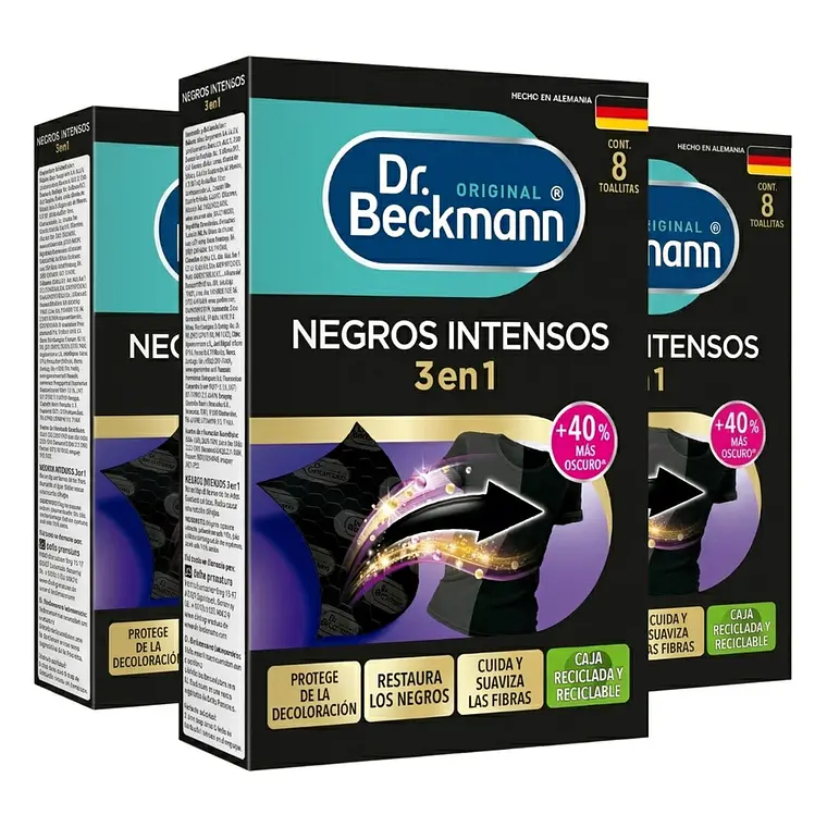 Dr Beckmann Toallitas Negros Intensos 3 Pack 1
