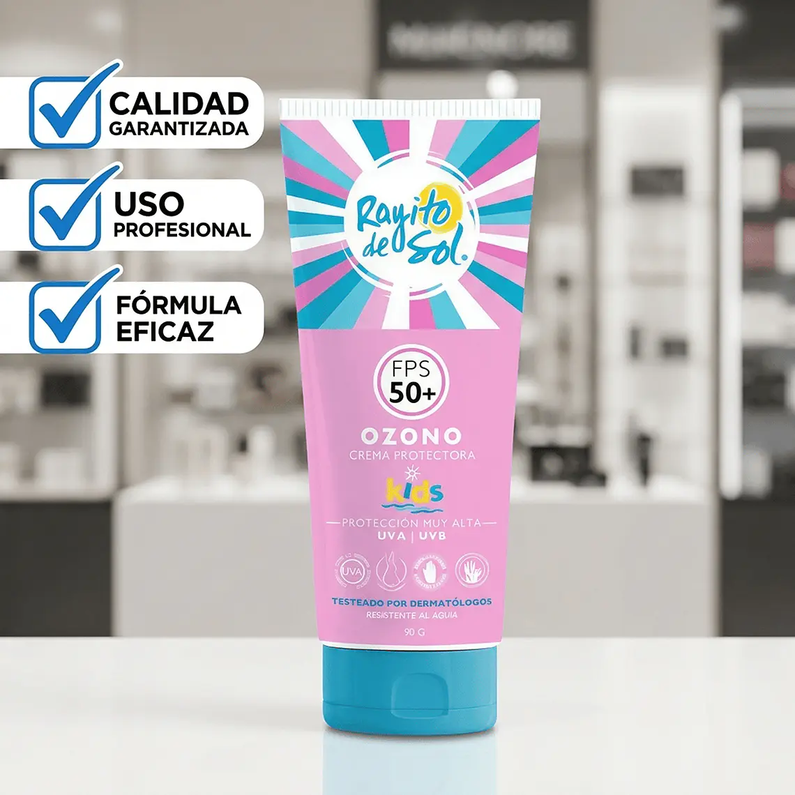 Protector Solar Rayito De Sol Ozono Kids FPS50 90g 6