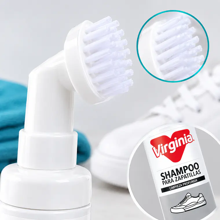 Shampoo Zapatillas Virginia Espuma 150ml Con Cepillo 5