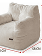 Puff Silla Sillon Infantil Bajo 58x58 Espuma Acolchable - Miniatura 3