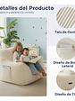 Puff Silla Sillon Infantil Bajo 58x58 Espuma Acolchable - Miniatura 7