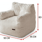 Puff Silla Sillon Individual Bajo 90x95 Espuma Acolchable - Miniatura 3