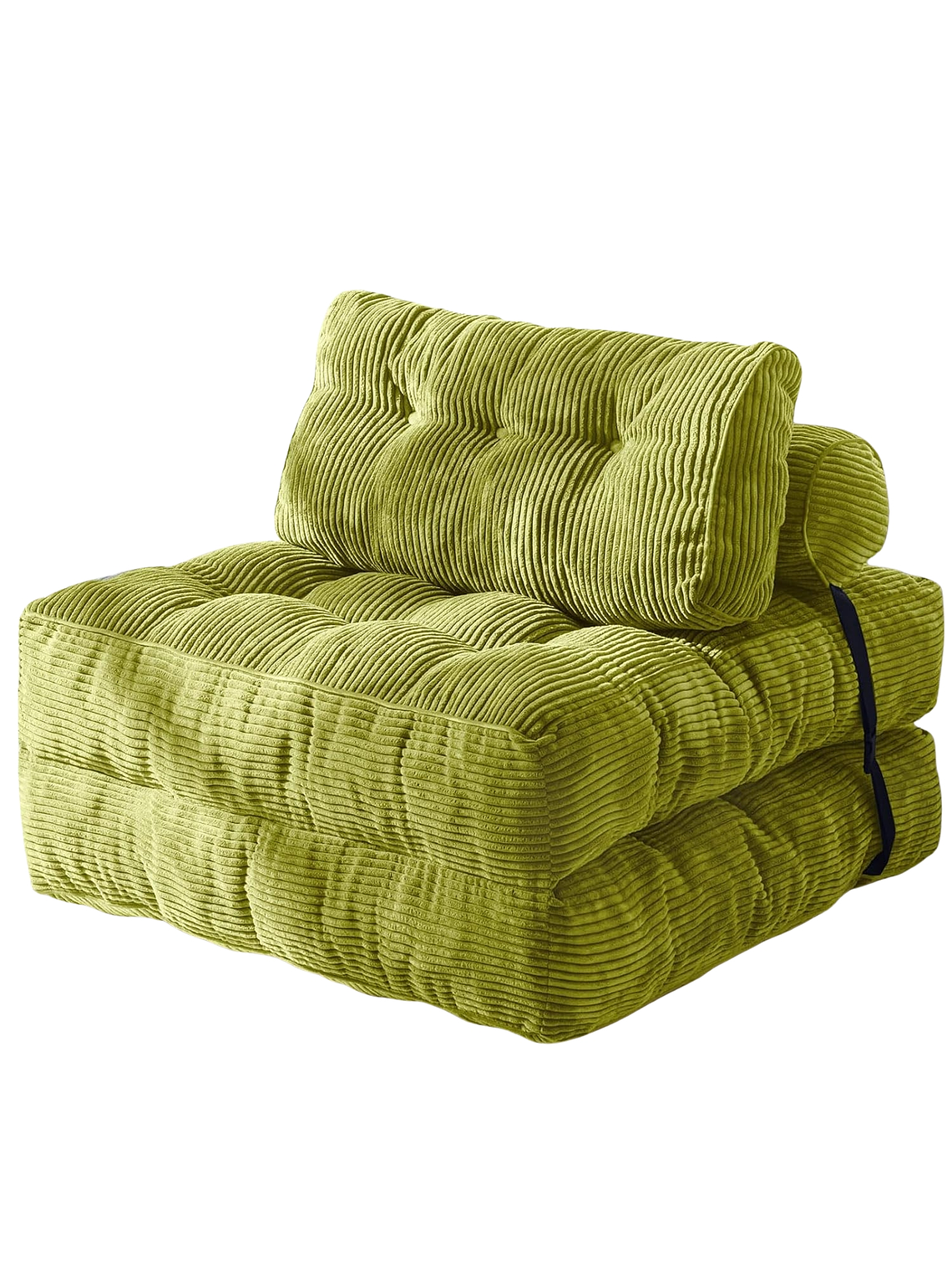 Silla Sofá Cama 190x85cm Puff Plegable Acolchada Hogar Verde 1