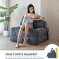Silla Sofá Cama 155x81cm Puff Plegable Acolchada Hogar Gris - Miniatura 4