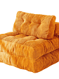 Silla Sofá Cama 190x85cm Puff Plegable Acolchada Hogar Naranja - Miniatura 1