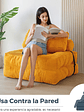 Silla Sofá Cama 190x85cm Puff Plegable Acolchada Hogar Naranja - Miniatura 3