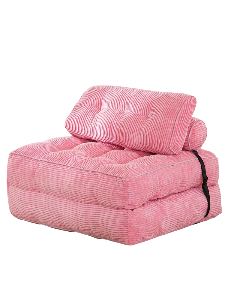 Silla Sofá Cama 190x85cm Puff Plegable Acolchada Hogar Rosa 1