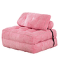 Silla Sofá Cama 155x81cm Puff Plegable Acolchada Hogar Rosa - Miniatura 1