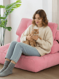 Silla Sofá Cama 190x85cm Puff Plegable Acolchada Hogar Rosa - Miniatura 3