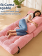 Silla Sofá Cama 190x85cm Puff Plegable Acolchada Hogar Rosa - Miniatura 5