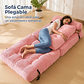 Silla Sofá Cama 155x81cm Puff Plegable Acolchada Hogar Rosa - Miniatura 5