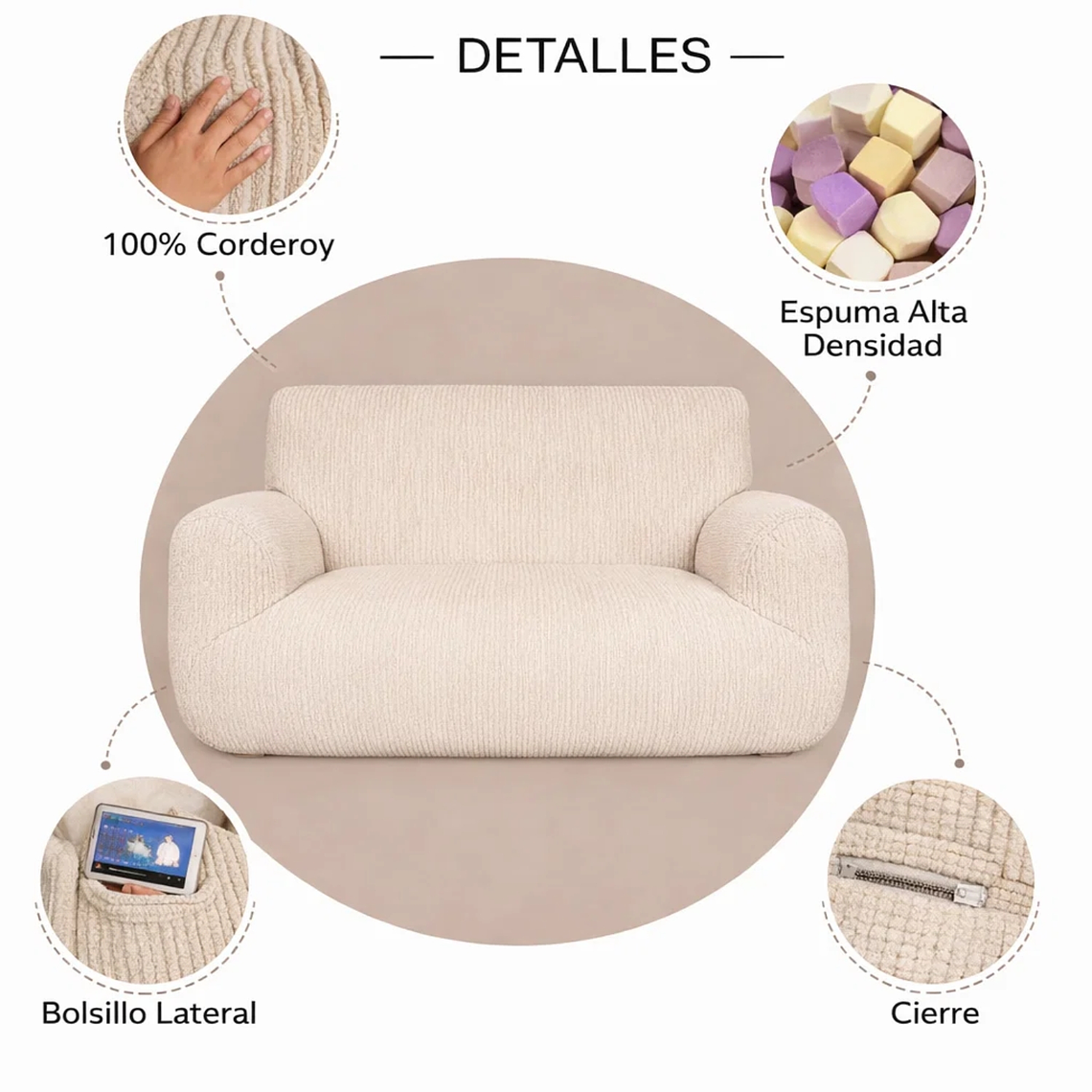 Puff Silla Sillon Infantil Bajo 55x65 Espuma Acolchable 5