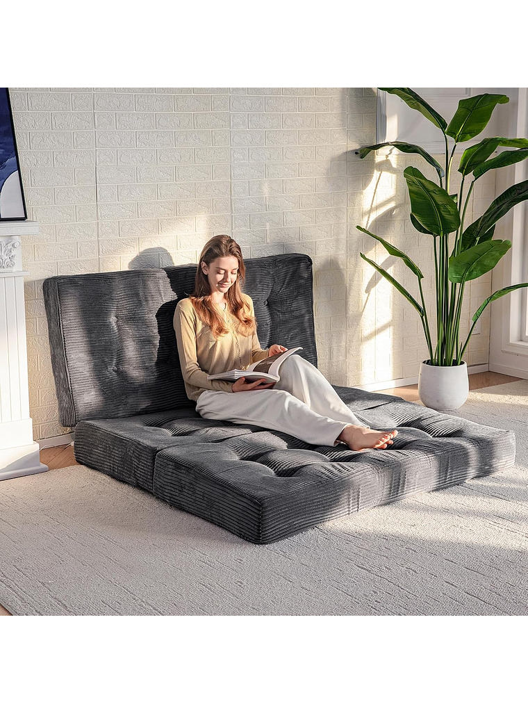 Colchon De Suelo Sofa Colchoneta Plegable De Tres Piezas 8