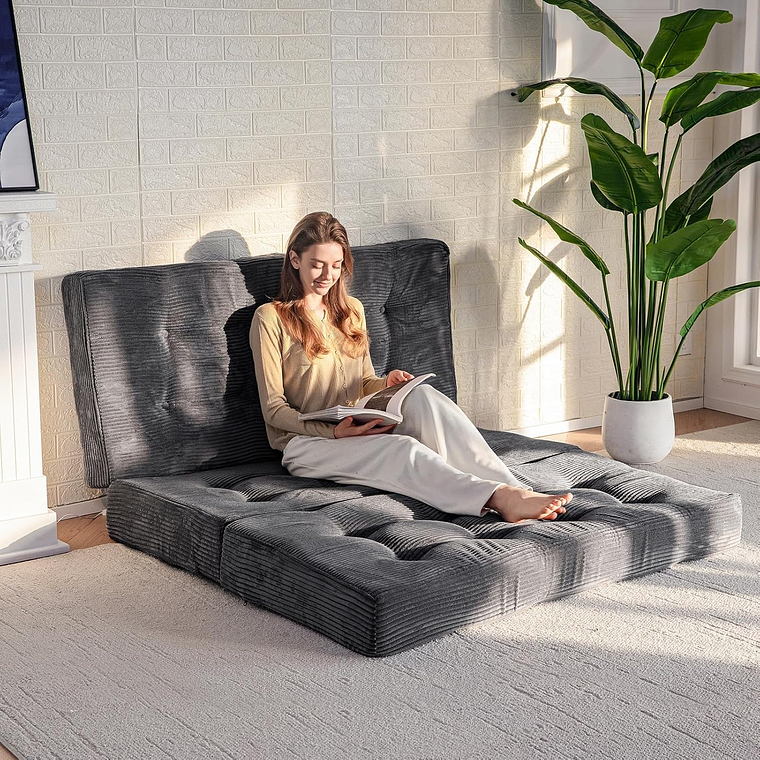 Colchon De Suelo Sofa Colchoneta Plegable De Tres Piezas 6