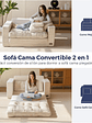 Sofa Cama 2 en 1 Convertible Plegable Espuma Densa - Miniatura 4