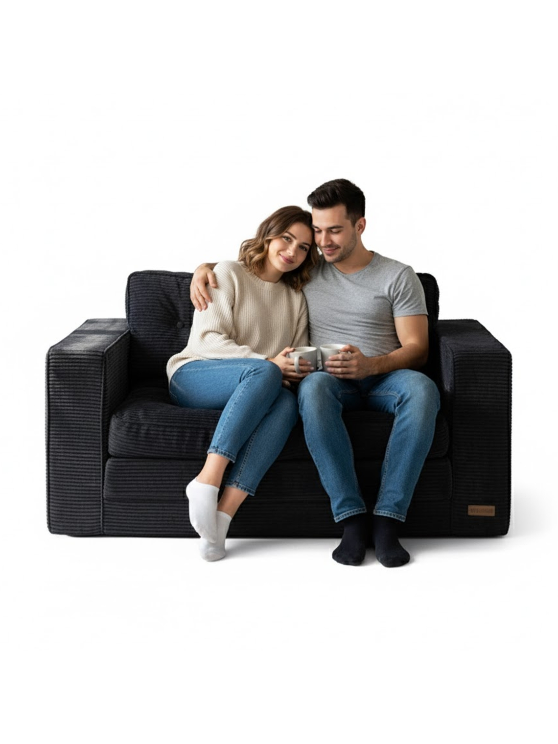 Sofa Cama 2 en 1 Convertible Plegable Espuma Densa 9