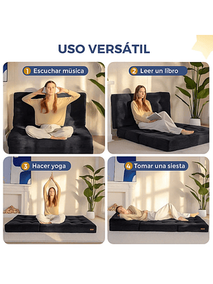 Colchon De Suelo Sofa Colchoneta Plegable De Tres Piezas