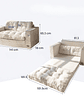 Sofa Cama 2 en 1 Convertible Plegable Espuma Densa - Miniatura 6