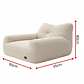 Puff Silla Sillon Individual Bajo 90x95 Espuma Acolchable - Miniatura 3