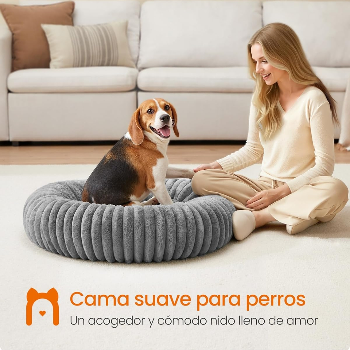 Cama Para Mascotas Cojín Acolchado 50cmx18cm 3