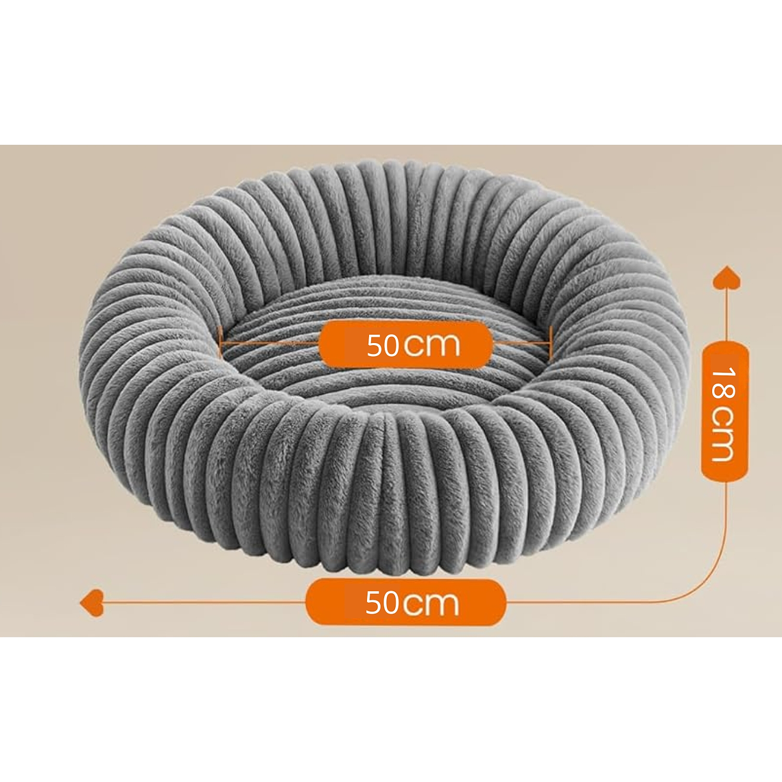 Cama Para Mascotas Cojín Acolchado 50cmx18cm 6