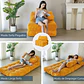 Silla Sofá Cama 155x81cm Puff Plegable Acolchada Hogar Naranja (Reacondicionado) - Miniatura 4